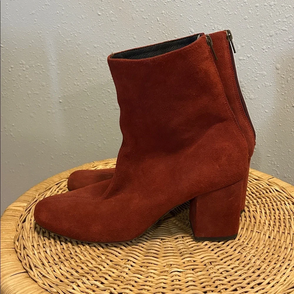 Free People Cecile Ankle Boot Terracotta Red‎ Suede